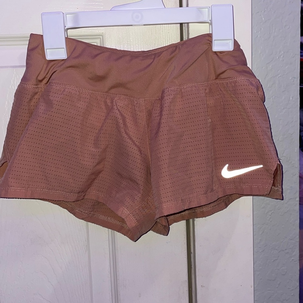 Nike short shorts, they have built in underwear but are comfy